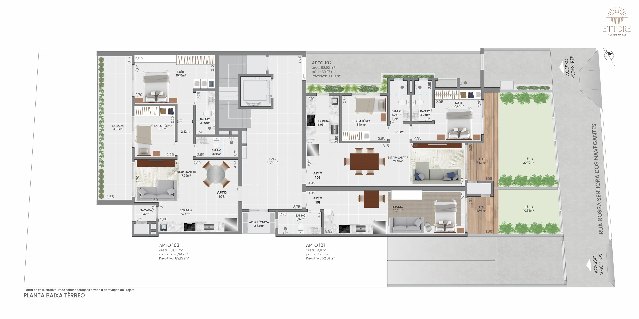 Imagem Apartamento à venda em Torres, Centro, com 2 quartos, 89.19m2