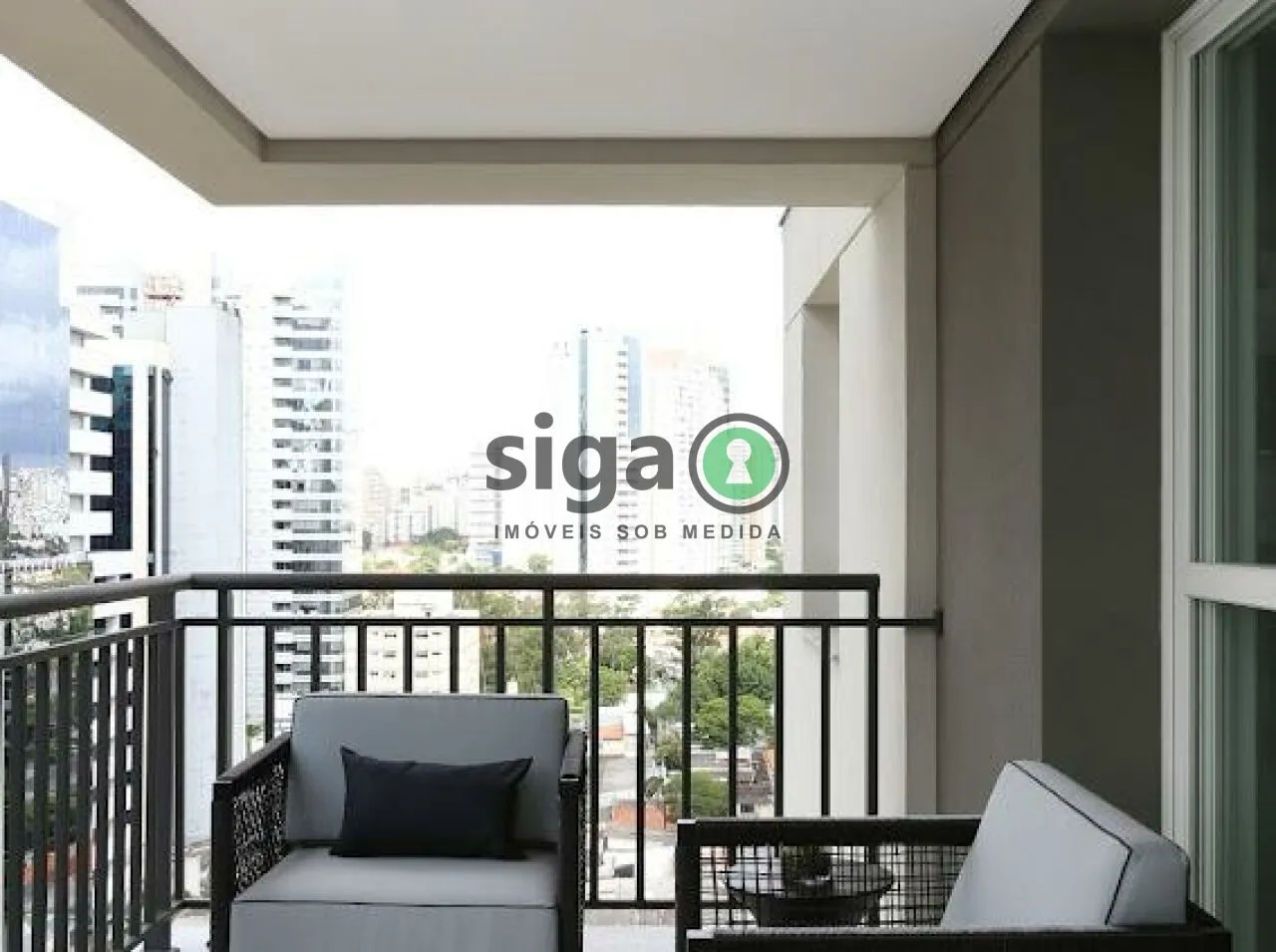 Imagem Studio com 64m², no Brooklin, com 1 quarto, 2 banheiros e 1 vaga, Mobiliado para Venda
