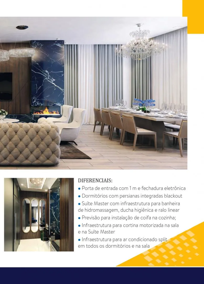 Imagem Lançamento: Apartamento no EDIFÍCIO LONDON RESIDENCE no Bairro Coqueiral em Cascavel - 178.63m² com portaria 24h