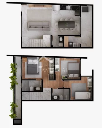 Imagem SOBRADO GEMINADO COM 3 QUARTOS NO AMÉRICA