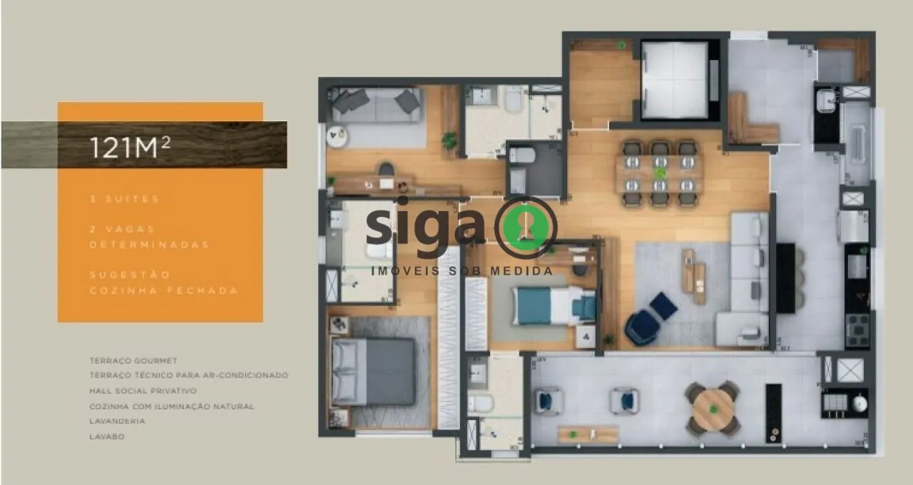 Imagem Apto novo - 3 Suites em Moema