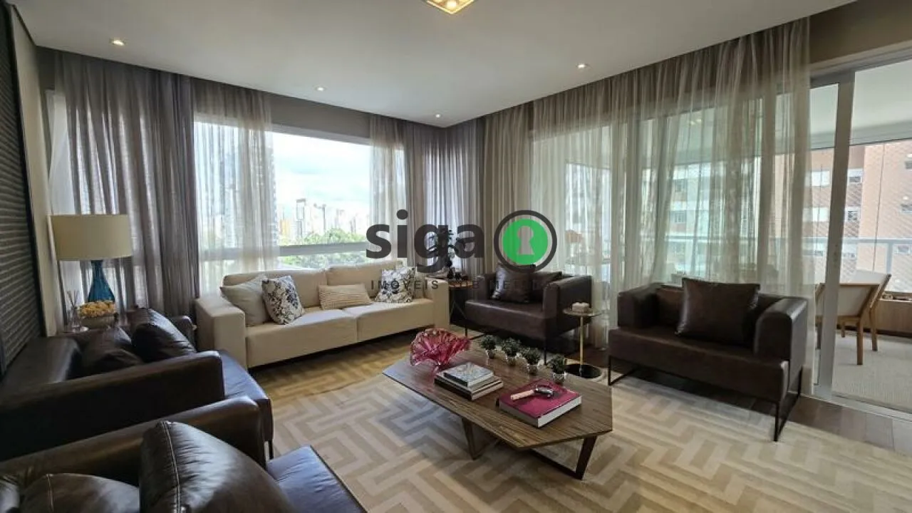 Imagem Apartamento Alto Padrão à Venda no Brooklin - 3 Suítes - 4 Vagas Fixas - Acabamento Premium