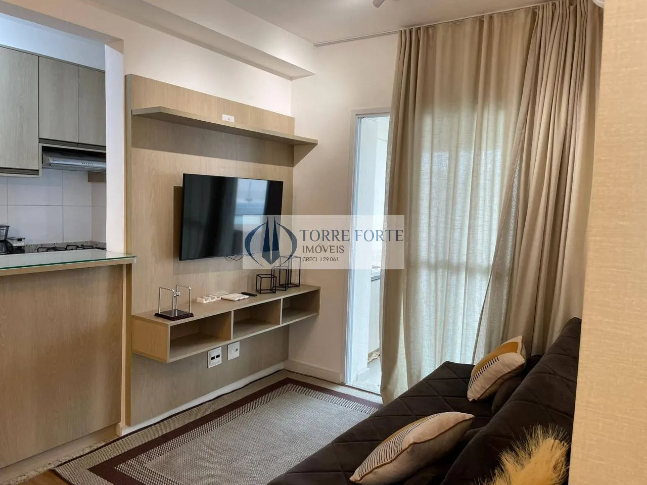 Imagem Ótimo apartamento, 62 m² 2 dormitórios sendo 1 suíte 1 vaga, todo mobiliado