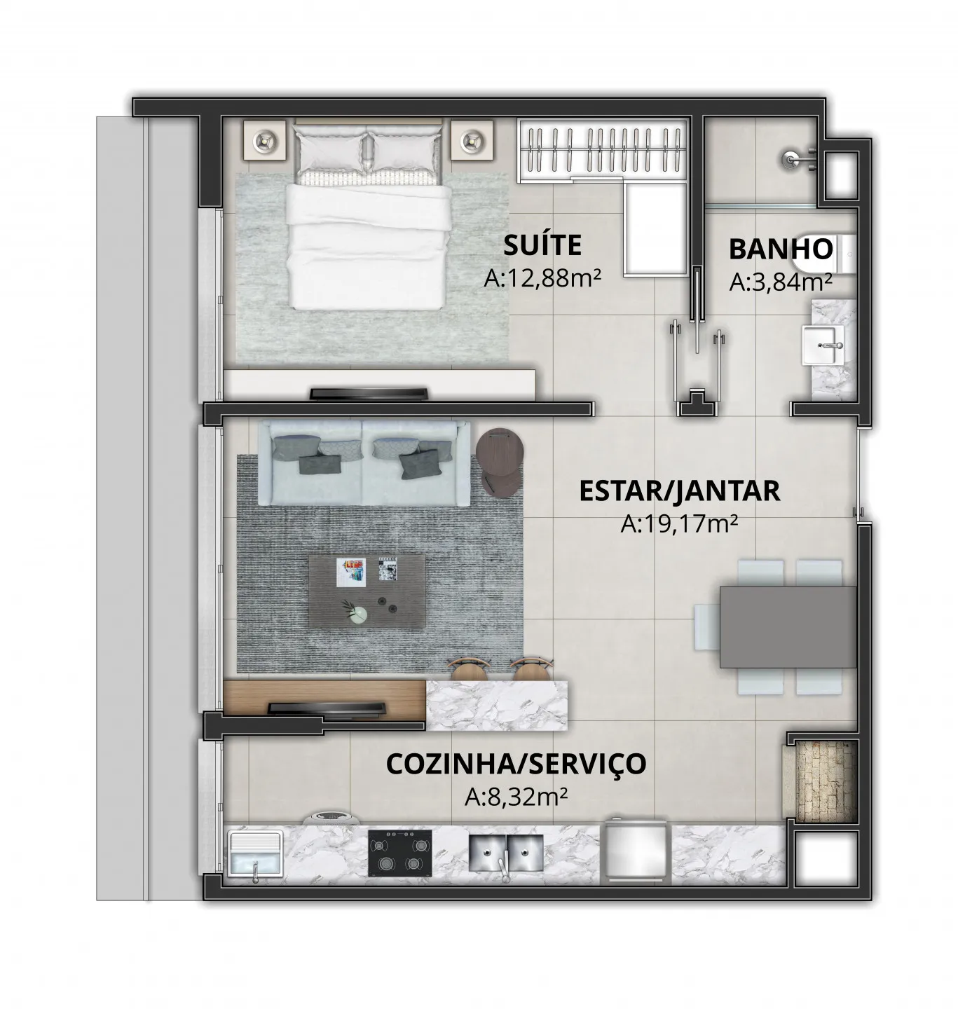 Imagem Apartamento à venda em Torres, Centro, com 2 quartos, 90.15m2