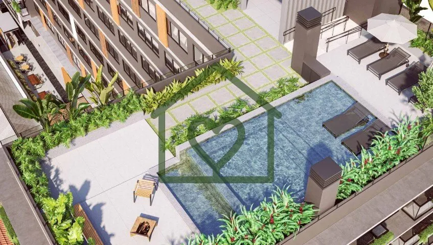 Imagem O Soul República une arquitetura, conveniência e gastronomia. Torre moderna com apartamentos studi...