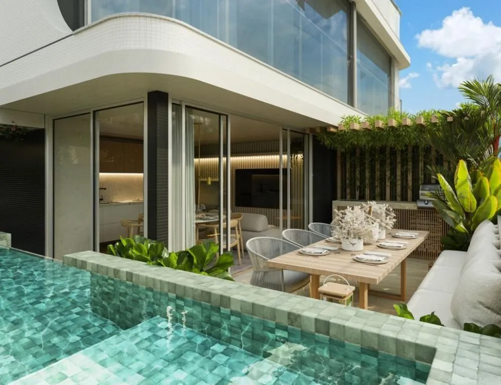 Imagem Apartamento Garden de 127 m² em Intermares, com 3 suítes, piscina privativa, vista definitiva para o mar e alto padrão.