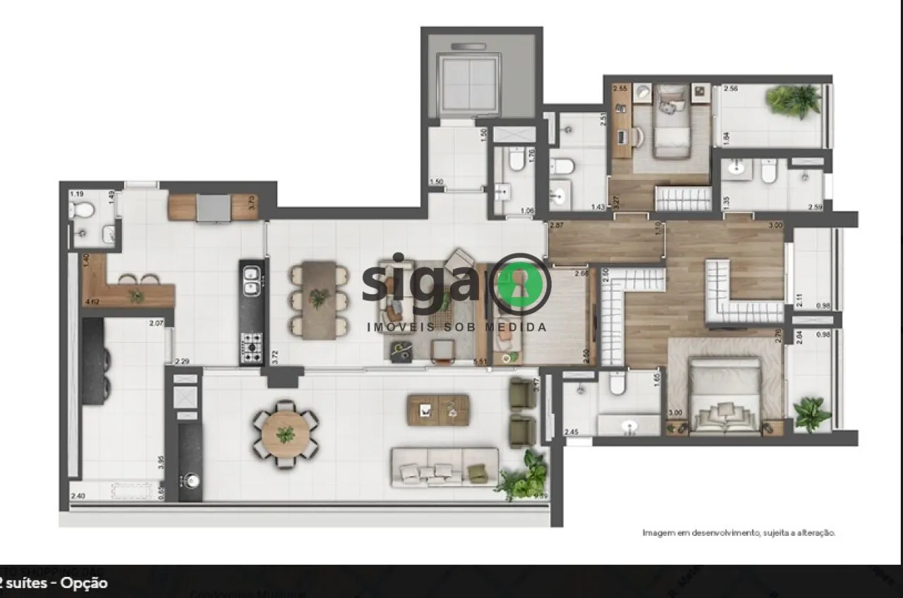 Imagem Apartamento com 4 dormitórios sendo 2 suítes no coração do Brooklin