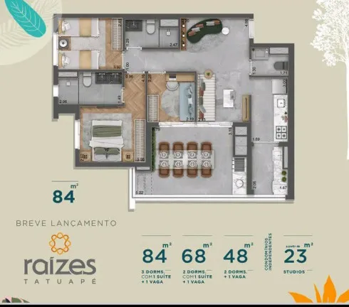 Imagem Apartamento com 3 Quartos à Venda, 84 m² em Tatuapé - São Paulo