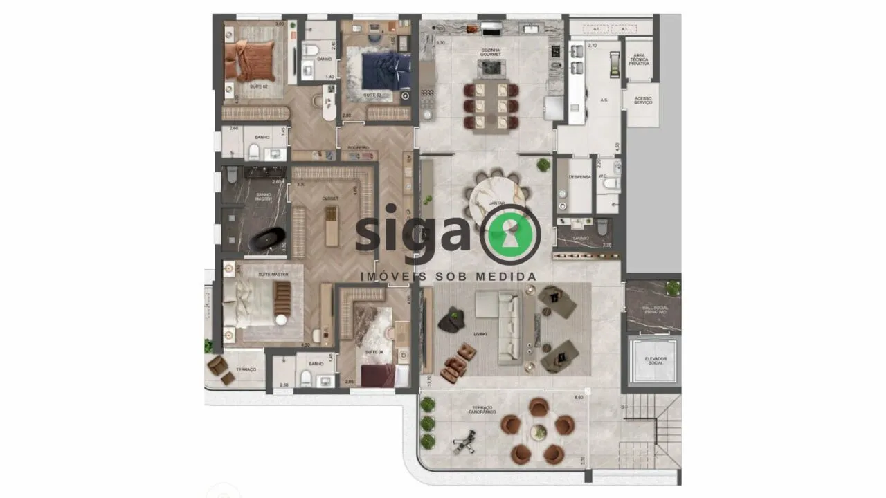 Imagem Apartamento 575m² Vista Parque Ibirapuera ? Vila Nova Conceição