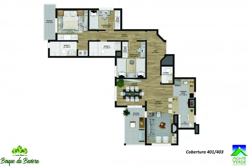 Imagem Apartamento à venda em Gramado, Bavaria, com 1 quarto, 49.09m2