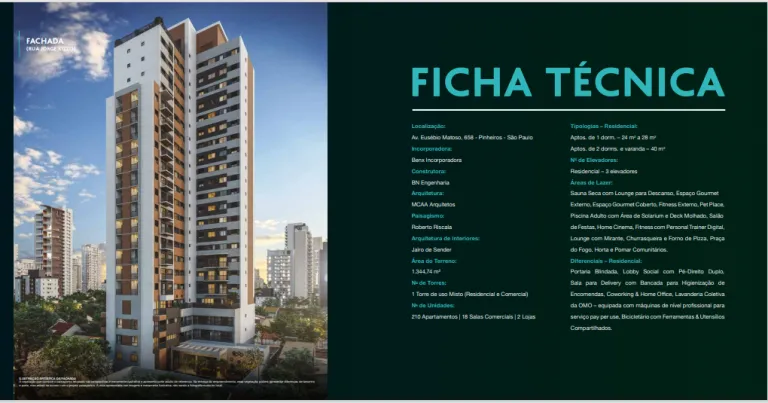 Imagem Apartamento com 1 Quarto à Venda, 28 m² em Pinheiros - São Paulo