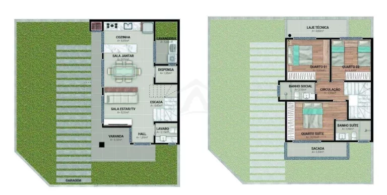Imagem SOBRADO NOVO, 02 QUARTOS + SUITE, BAL CAMBIJU