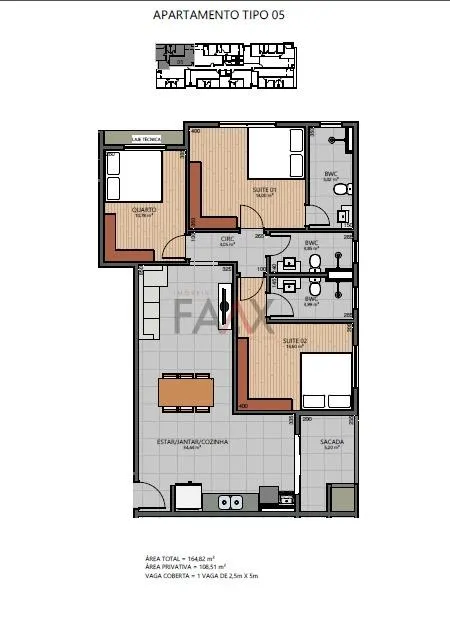 Imagem Apartamentos à venda no Ed. Vista do Lago na SANTA CRUZ em GUARAPUAVA - PR