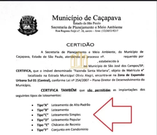Foto do imóvel 430 MIL M² PARA CONSTRUIR O FUTURO. CAÇAPAVA - SP | POTENCIAL ILIMITADO PARA LOTEAMENTOS A, B, C, D, E e F. em Estrada Municipal Professora Olívia Alegri
