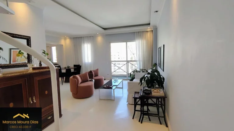 Imagem Apartamento Cobertura Duplex em Perdizes com 2 Suítes, Churrasqueira, 2 Vagas de Garagem, Edifício com Portaria 24 hs