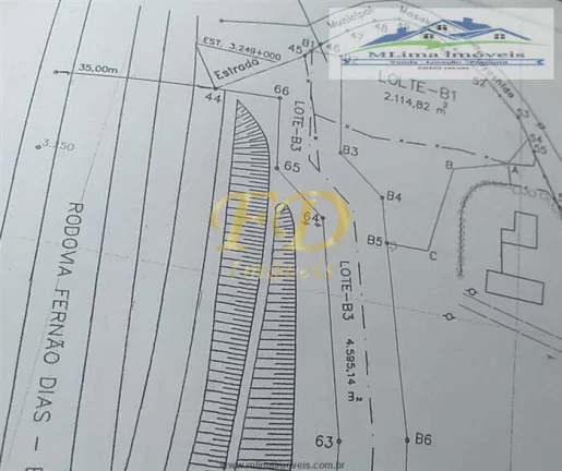 Imagem Área Industrial e Comercial Frente para Fernão Dias em Atibaia