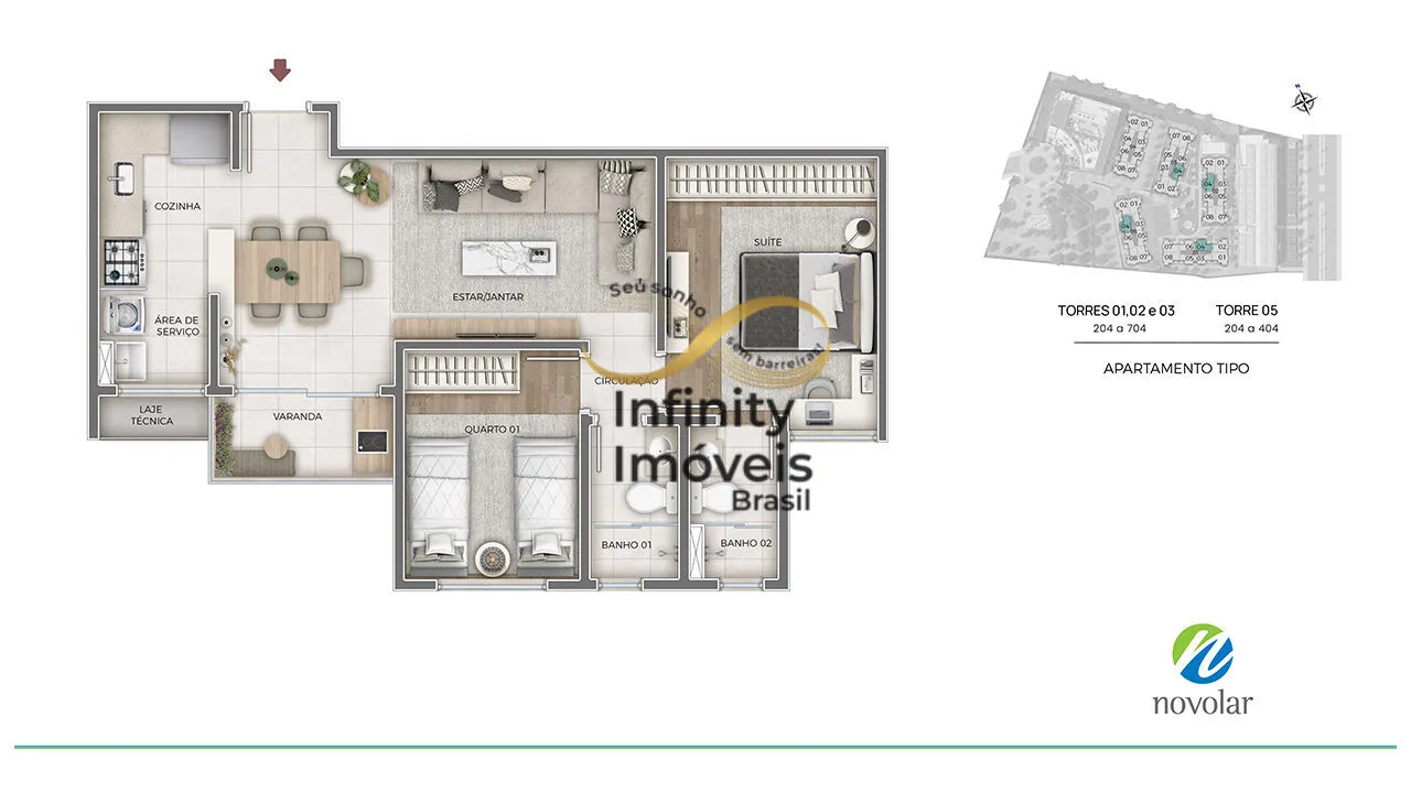 Imagem PALM SPRINGS - Apartamento Área privativa
