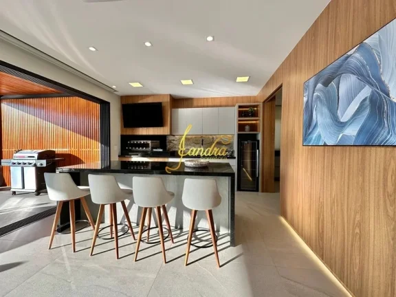 Imagem Sobrado Beira Lago, mobiliado e decorado com 05 suítes sacada/piscina