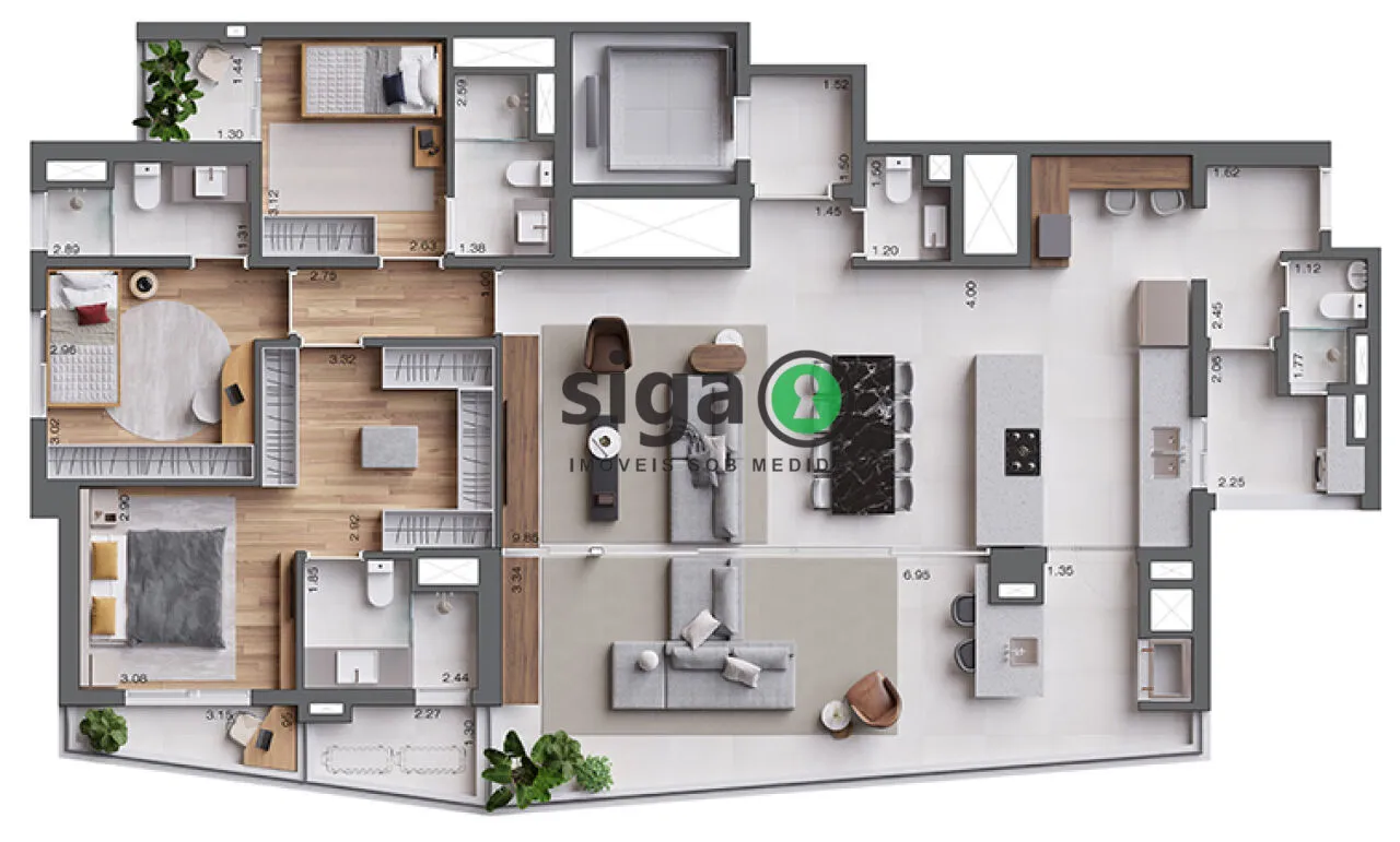Imagem Joaquim - Apartamento a venda 4 dormtórios sendo 2 suítes próximo de tudo