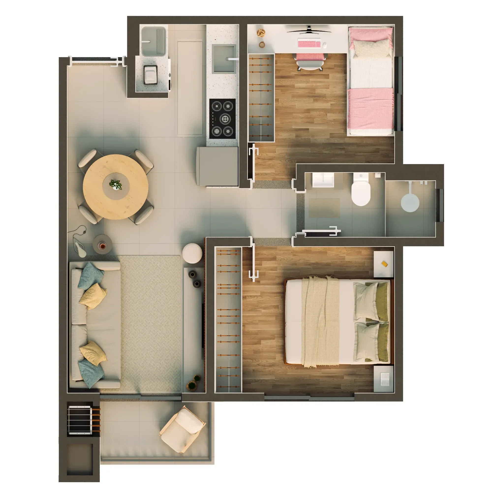 Imagem Apartamento com 2 Quartos à Venda, 47 m² em São Luiz Gonzaga - Passo Fundo