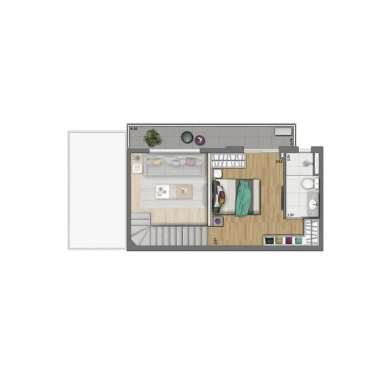 Imagem apartamento 1 dormitório em São Paulo, Citizen Paulista Residencial São Paulo, apartamento 1 quarto em São Paulo SP, comprar apartamento 1 dormitório