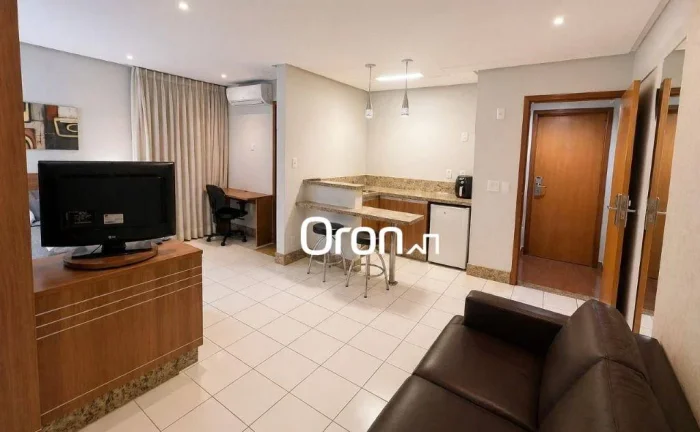 Imagem Flat mobiliado com 1 dormitório à venda, 36 m² por R$ 289.900 - Setor Oeste - Goiânia/GO