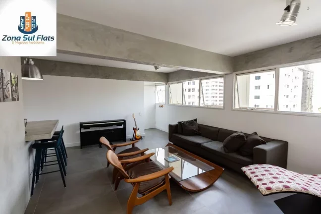 Imagem Apartamento Para Alugar No Itaim Bibi Com 2 Suítes e 1 Vaga - Mobiliado