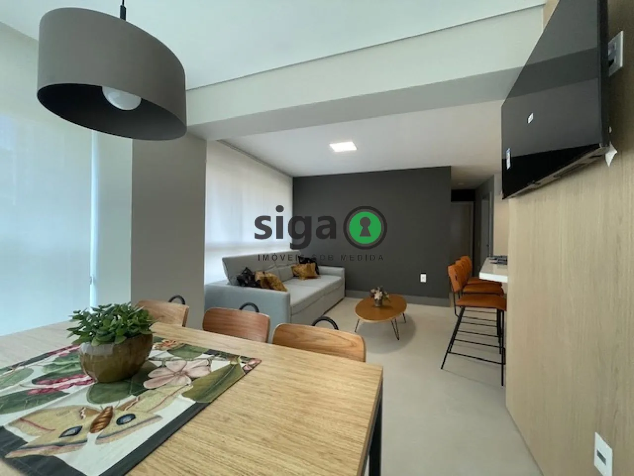 Imagem Apartamento mobiliado para VENDA com 2 dorms, sendo 1 suite, 1 vg com vista eterna para o Jd Europa