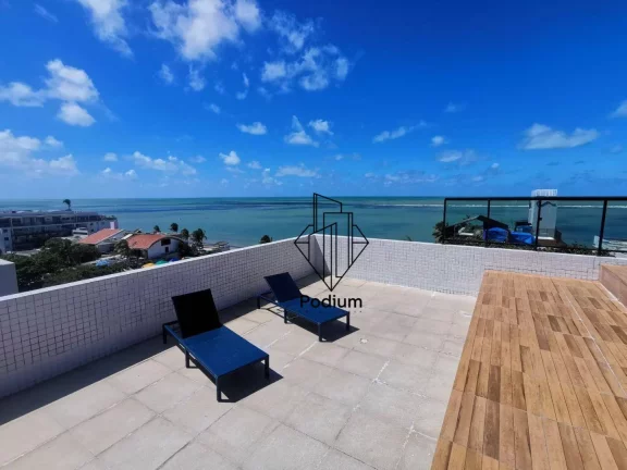 Imagem Apartamento com varanda/sacada e vista lateral para o mar a poucos metros da praia no Jardim Oceania / Bessa -AP2762.