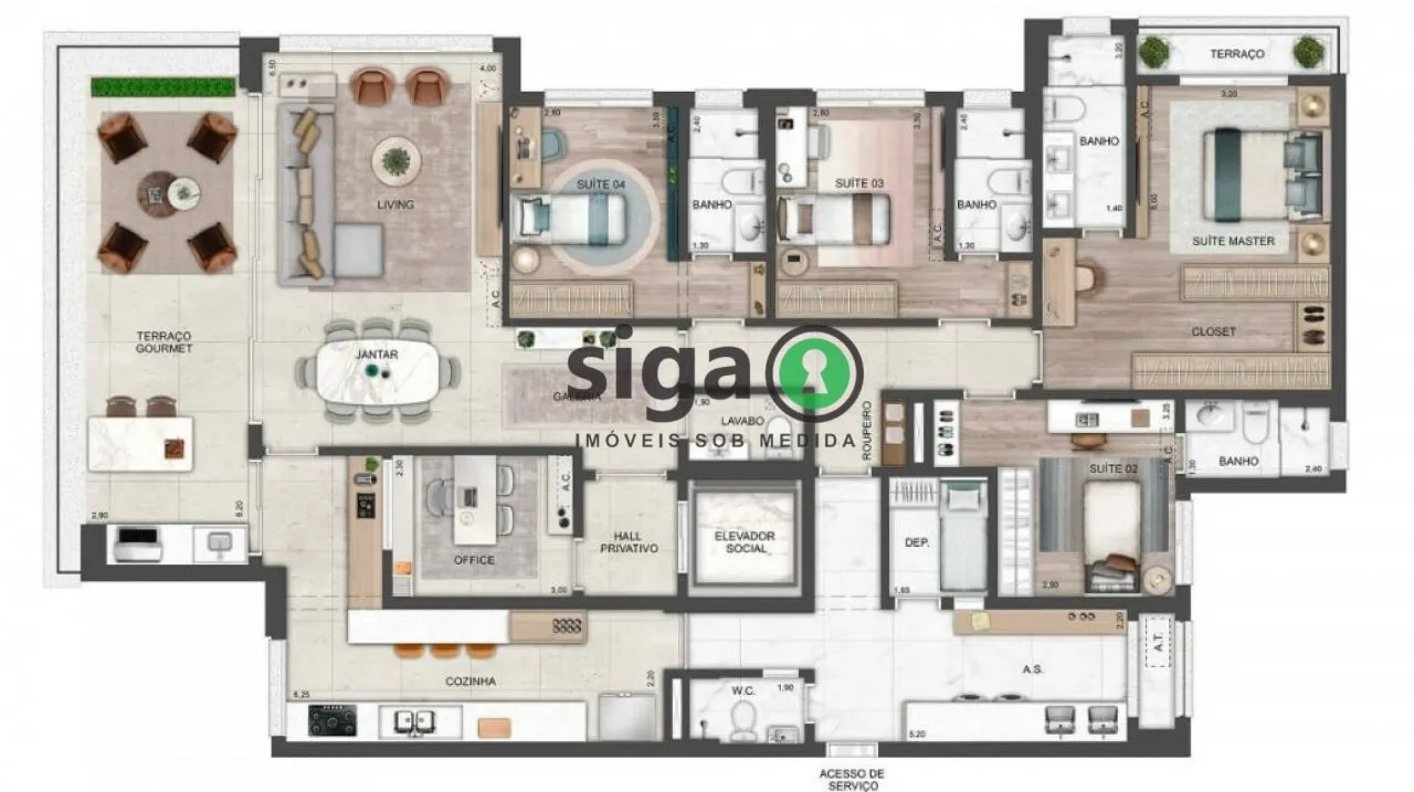 Imagem Apartamento para venda na Vila Romana 04 Suítes, São Paulo - SP