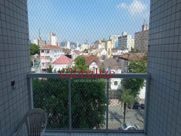 Imagem Apartamento com 2 quartos, 1 banheiro, vaga de garagem e portaria eletrônica na Encruzilhada em Santos R$ 400.000,00