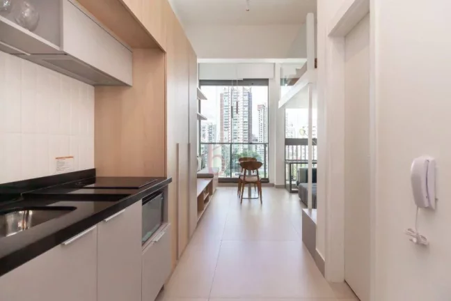 Imagem Studio Novo 29m² com Mezanino Metrô Brooklin (Haus Mitre 370)