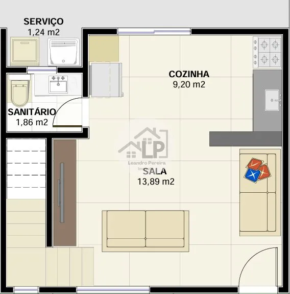 Imagem Casa de 2 quartos, 48m² no bairro Santa Rita, em Barra Mansa