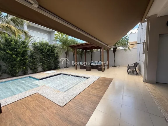 Imagem Casa à venda no Condomínio Athenas, em Paulínia, com design moderno, o imóvel apresenta um conce...