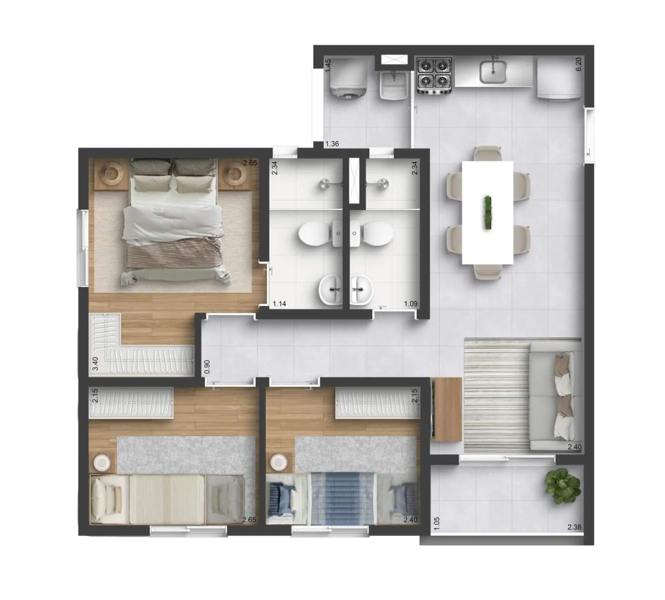 Imagem Apartamento para Venda em São Paulo, Parque Edu Chaves, 3 dormitórios, 1 suíte, 2 banheiros, 1 vaga