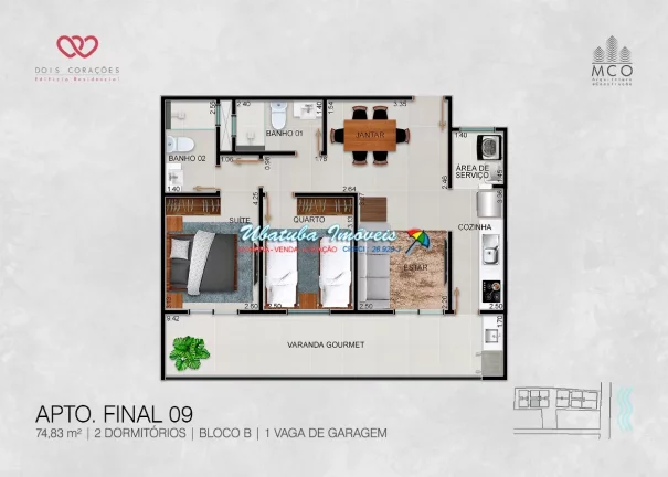 Imagem Lindo apartamento no 4 ° em construção, entrega final de 2027