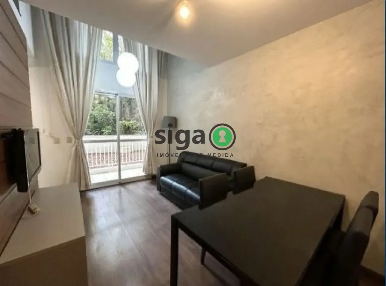 Imagem Apartamento mobiliado com pé-direito duplo e lazer completo!!!!