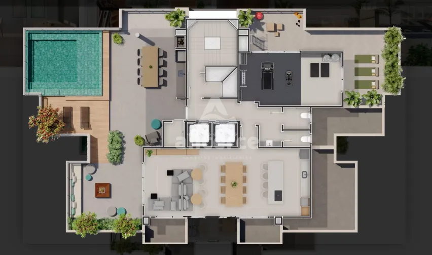 Imagem Apartamento à venda com 3 quartos 1 suíte, 87m² em Barreiros São José