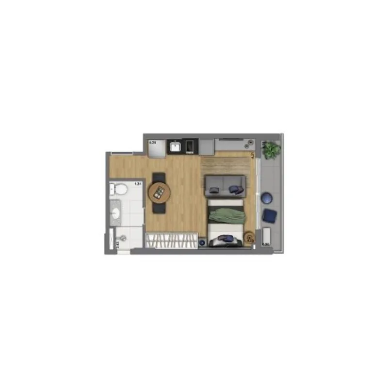 Imagem apartamento 1 dormitório em São Paulo, Citizen Paulista Residencial São Paulo, apartamento 1 quarto em São Paulo SP, comprar apartamento 1 dormitório