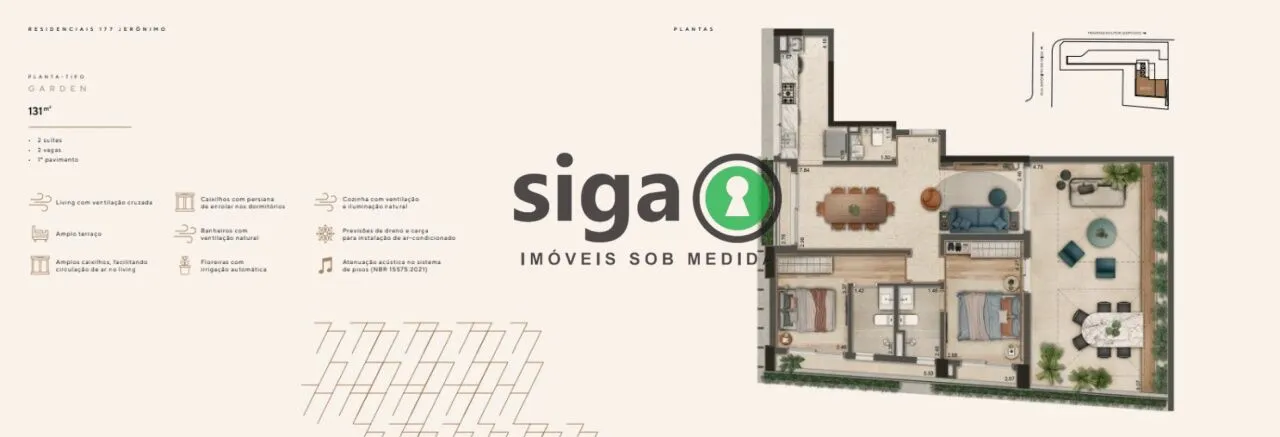Imagem Apartamento Garden para venda no Itaim Bibi 02 suítes, São Paulo - SP