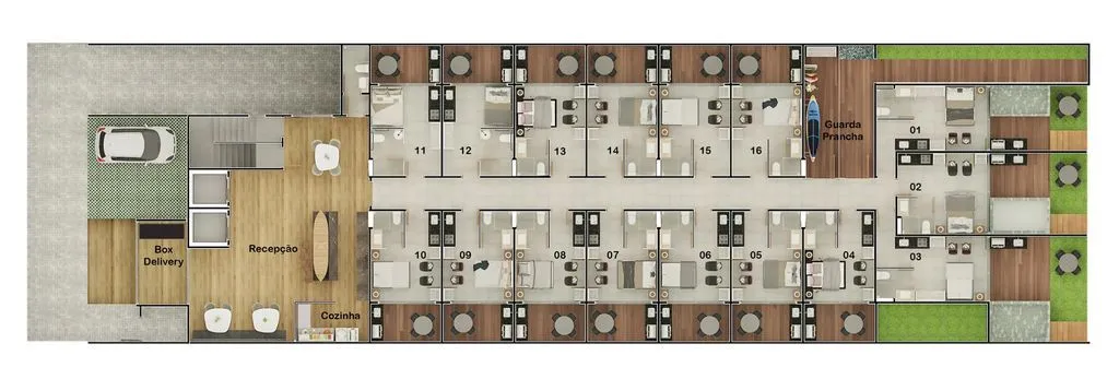 Imagem Flat com 1 dormitório à venda, 18 m² por R$ 449.995,00 - Jardim Oceania - João Pessoa/PB