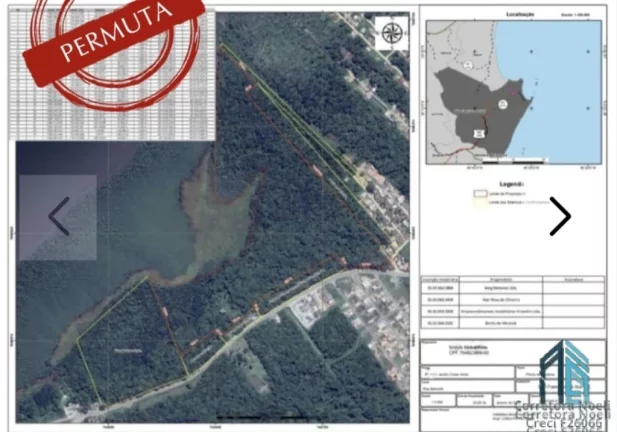 Imagem Terreno com 12.329,56m², (possível parcelamento) residência ou galpões, em São Francisco do Sul SC