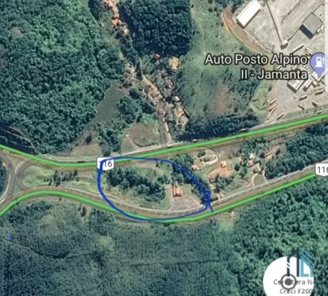 Imagem Área com 10.213m², com casa 03 quartos, localizada em Campina Grande do Sul PR, com frente para os 02 lados da Rodovia Régis Bintencourt