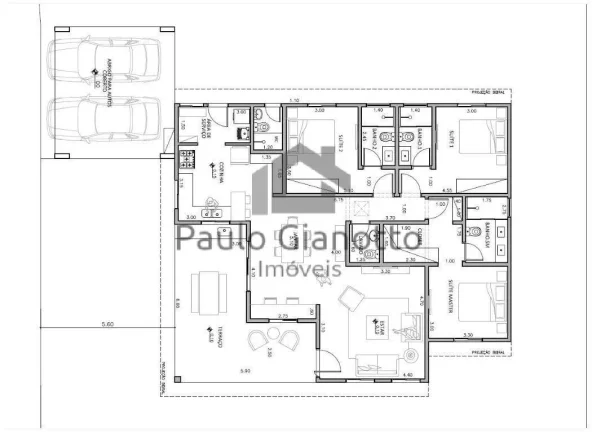 Imagem Área Projeto Aprovado c/ 4 casas Condomínio Granja Viana