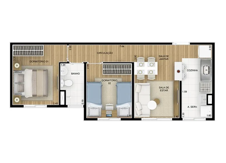 Imagem Apartamento para Venda em Mauá, Parque São Vicente, 3 dormitórios, 1 suíte, 2 banheiros, 1 vaga