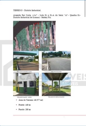 Imagem CASAL IMÓVEIS VENDE ÁREA PORTUÁRIA DISTRITO INDUSTRIAL DE ICOARACI 92.480 M²