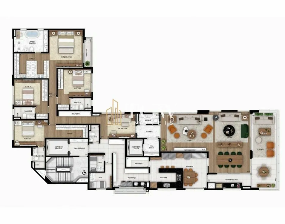 Imagem Apartamento com 4 Quartos no Itaim Bibi