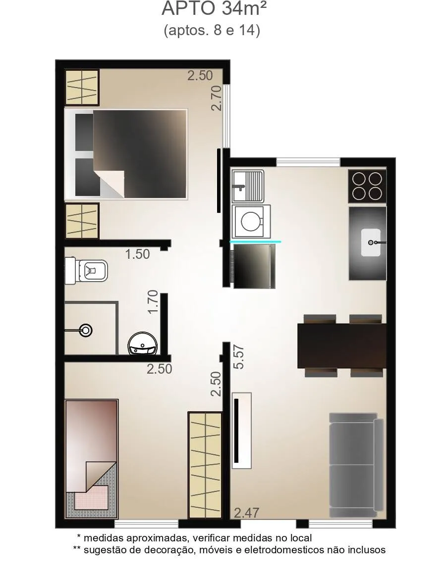 Imagem Apartamento com 2 quartos à venda na Vila Diva.