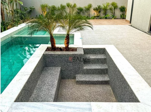 Imagem Casa moderna com 3 suítes e escritório a venda, por R$ 3.190.000 - Condomínio Alto Padrão - Indaiatuba/SP