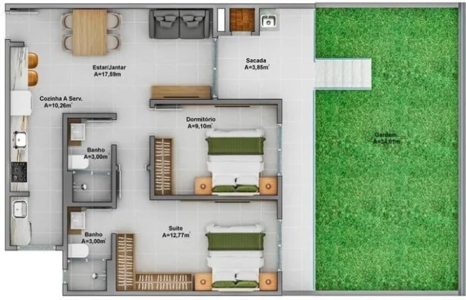 Imagem Manhattan Residence - Apartamento à venda no bairro Ingleses do Rio Vermelho - Florianópolis/SC